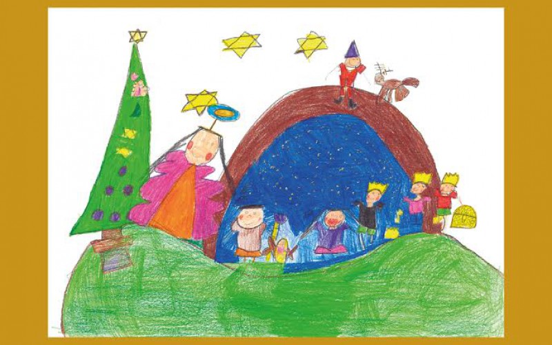 Alumnos de Silves diseñan la postal de Navidad
