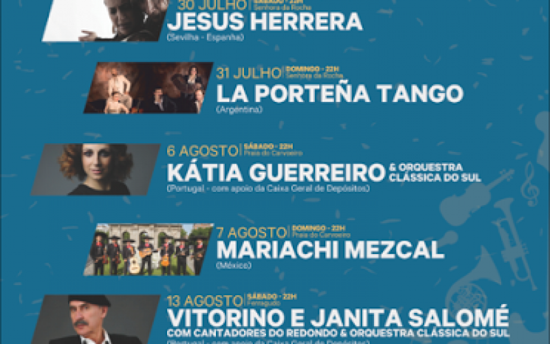 El Festival ‘Sonidos del Atlántico’ llega a Senhora da Rocha, Carvoeiro y Ferragudo