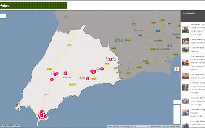 Un mapa interactivo lleva hasta las ‘Maias’ de Vila do Bispo