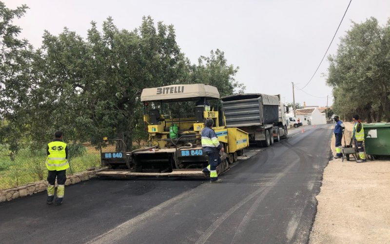 São Brás de Alportel avanza en las obras de la carretera municipal 517 en Peral