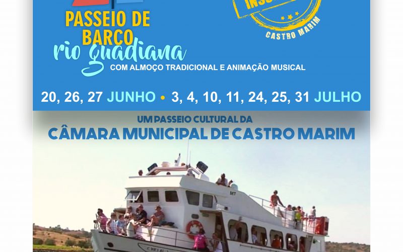 Castro Marim organiza paseos en barco por el río Guadiana para paliar el aislamiento